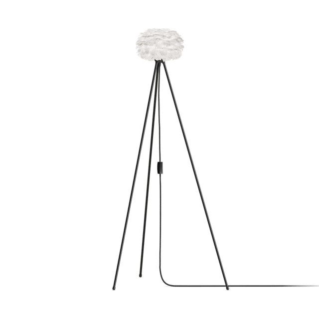 Umage Eos Tripod Gulvlampe Mikro Hvid Med Ben Sort