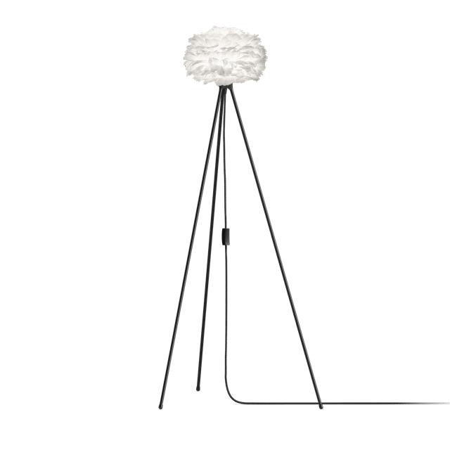 Umage Eos Tripod Gulvlampe Mini Hvid Med Ben Sort