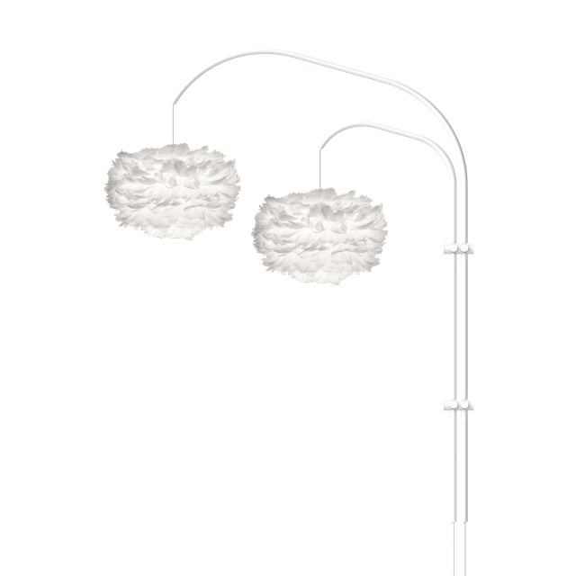 Umage Eos Willow Double Væglampe Mini Hvid Med Ophæng Hvid