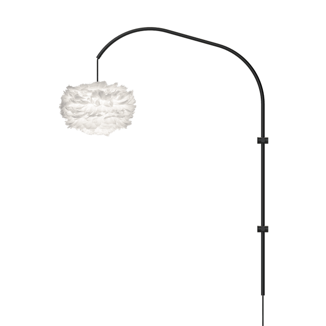 Umage Eos Willow Single Væglampe Mini Hvid Med Ophæng Sort