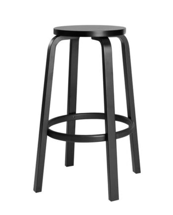 Artek 64 Barstol H75 Cm Sort