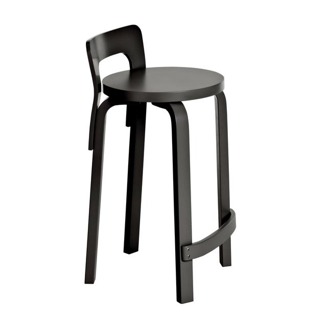 Artek K65 Barstol Sort
