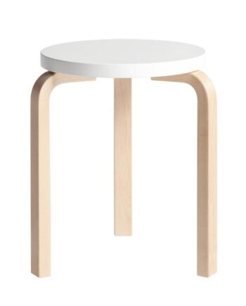 Artek 60 Skammel Birk Hvid