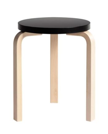 Artek 60 Skammel Birk Sort