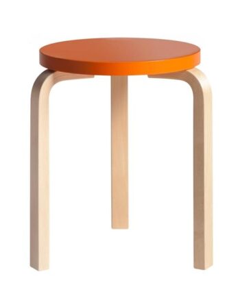 Artek Stool 60 Skammel Birk Orange