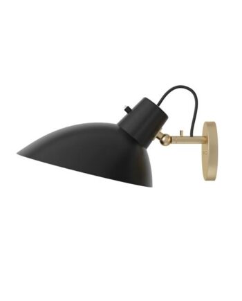 Astep Vv Cinquanta Væglampe Messing Sort Med Switch