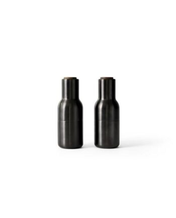 Audo Bottle Grinder Sæt Af   Bronzed Messing Valnød