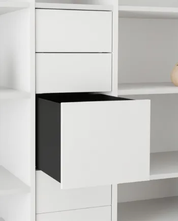 Celebert Elan Indvendig Skuffe 36     46   Cm  Fuldudtræk    Push To Open Hvid Højde 28   Cm