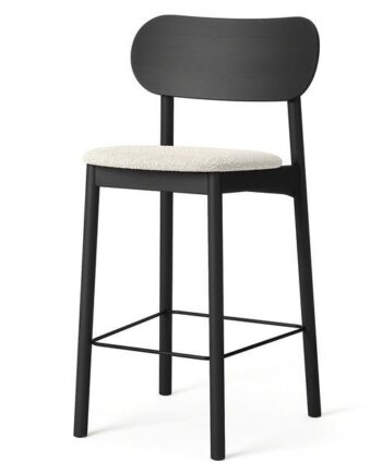 Decotique Elephant Barstol Sort Hvidt Bouclé
