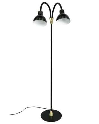 Dyberg Larsen Lilje Gulvlampe Sort Messing