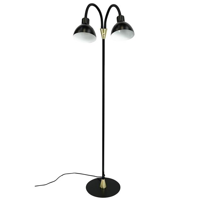Dyberg Larsen Lilje Gulvlampe Sort Messing