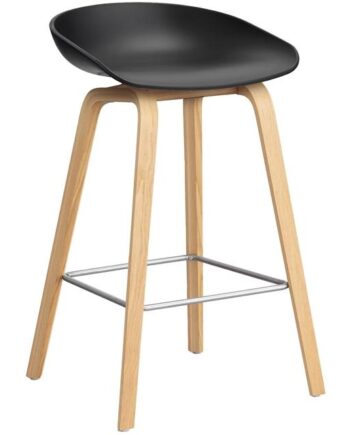 Hay Aas32 Barstol H65 Eg Rustfri Stål Sort