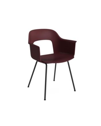 Hay Layout 211 Spisebordsstol Med Armlæn Bordeaux Sort