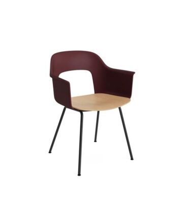 Hay Layout 212 Spisebordsstol Med Armlæn Bordeaux Sort Eg