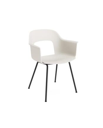 Hay Layout 211 Spisebordsstol Med Armlæn Creme Hvid Sort
