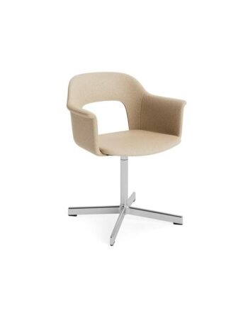 Hay Layout 234 Spisebordsstol Med Armlæn   Swivel Hallingdal 220 Aluminium