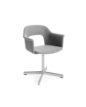 Hay Layout 234 Spisebordsstol Med Armlæn   Swivel Hallingdal 130 Aluminium