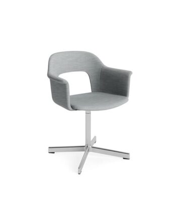 Hay Layout 234 Spisebordsstol Med Armlæn   Swivel Remix 123 Aluminium