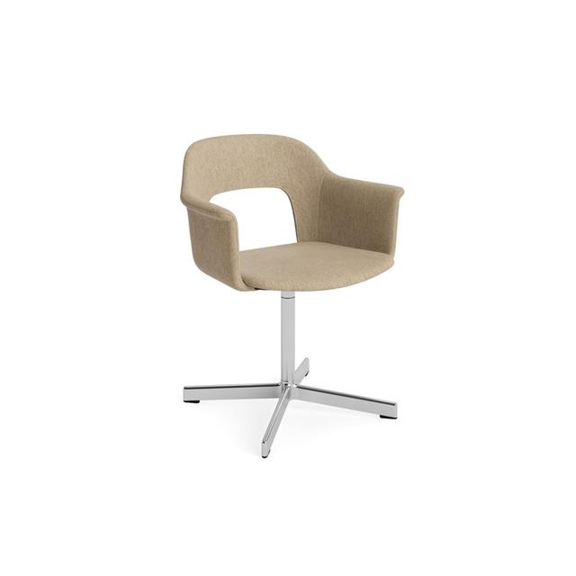 Hay Layout 234 Spisebordsstol Med Armlæn Swivel Turf Sand Aluminium