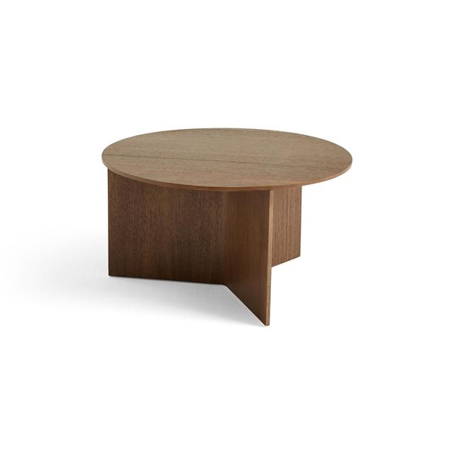 Hay Slit Wood Sofabord Rundt ø65 Lakeret Valnød