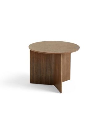 Hay Slit Wood Sofabord Rundt ø45 Lakeret Valnød