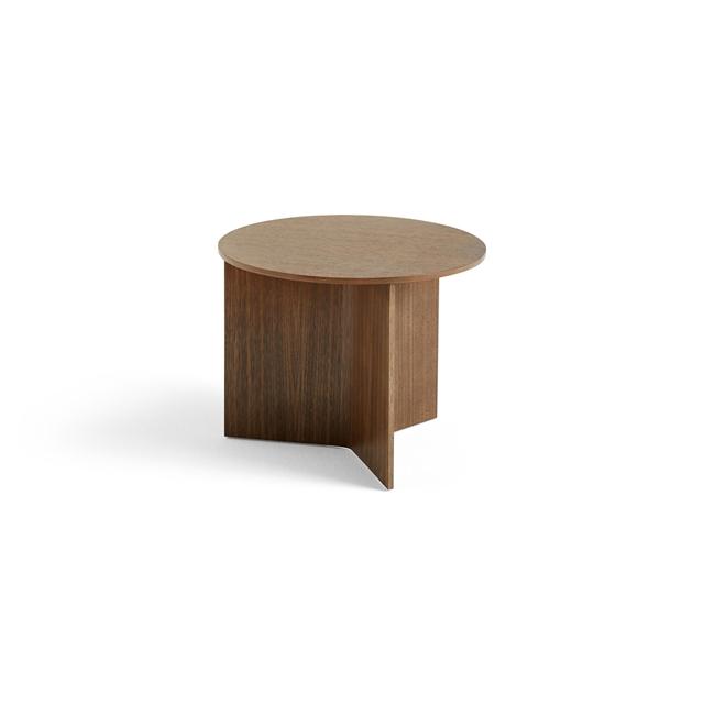 Hay Slit Wood Sofabord Rundt ø45 Lakeret Valnød