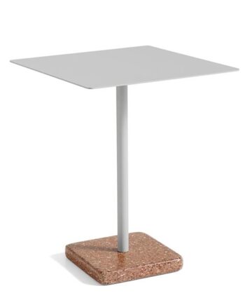 Hay Terrazzo Udendørs Cafébord 60x60 Sky Grey Rød Terrazzo