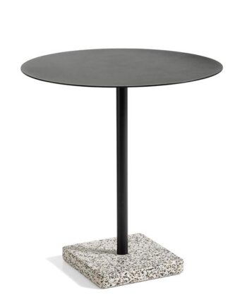 Hay Terrazzo Udendørs Cafébord ø70 Antracit Grå Terrazzo