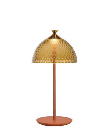 Kartell Pumo Bordlampe Amber Murstensrød