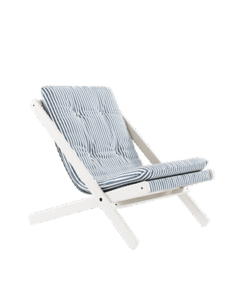 Karup Design Boogie Lænestol Med Madras Hvidlakeret Beach Blue