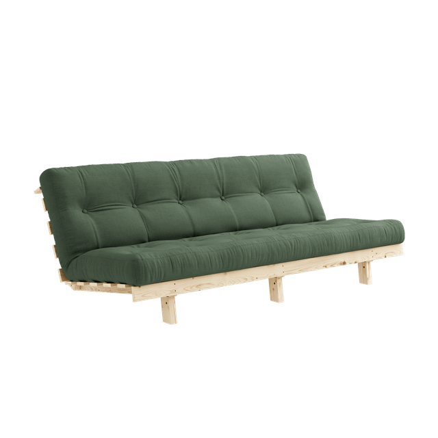 Karup Design Lean Sovesofa Med Alpha Madras 130x200 Oliven Grøn Raw
