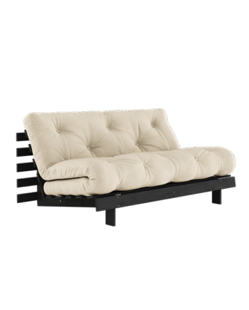 Karup Design Roots Sovasofa Med Roots Madras 160x200 Beige Sortlakeret