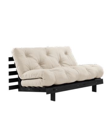 Karup Design Roots Sovasofa Med Roots Madras 140x200 Beige Sortlakeret