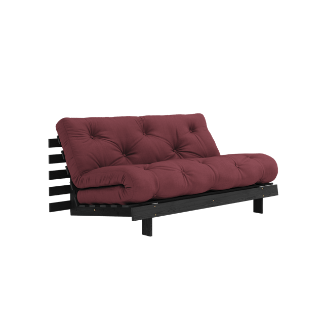 Karup Design Roots Sovasofa Med Roots Madras 160x200 Bordeaux Sortlakeret
