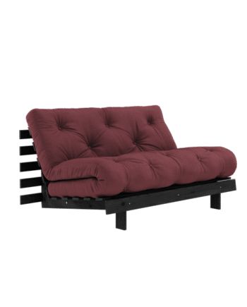 Karup Design Roots Sovasofa Med Roots Madras 140x200 Bordeaux Sortlakeret