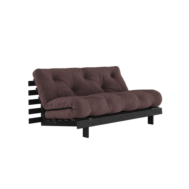 Karup Design Roots Sovasofa Med Roots Madras 160x200 Brun Sortlakeret