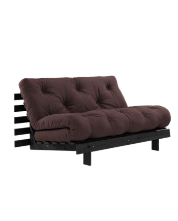 Karup Design Roots Sovasofa Med Roots Madras 140x200 Brun Sortlakeret
