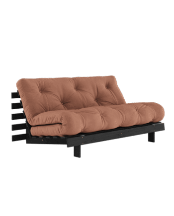 Karup Design Roots Sovasofa Med Roots Madras 160x200 Clay Brown Sortlakeret
