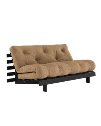 Karup Design Roots Sovasofa Med Roots Madras 160x200 Mocca Sortlakeret