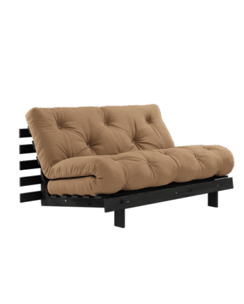 Karup Design Roots Sovasofa Med Roots Madras 140x200 Mocca Sortlakeret