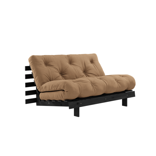 Karup Design Roots Sovasofa Med Roots Madras 140x200 Mocca Sortlakeret