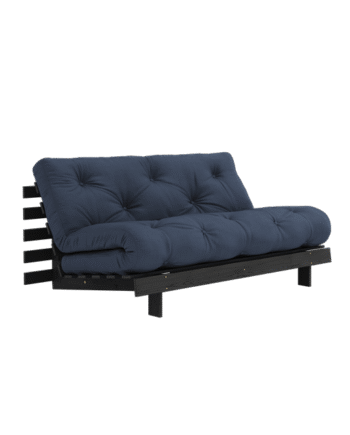 Karup Design Roots Sovasofa Med Roots Madras 160x200 Navy Sortlakeret
