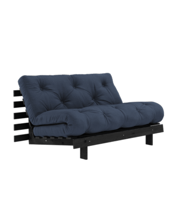 Karup Design Roots Sovasofa Med Roots Madras 140x200 Navy Sortlakeret
