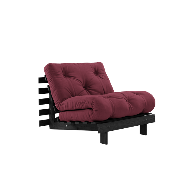 Karup Design Roots Sovesofa Med Madras 90x200 Black Night Bordeaux