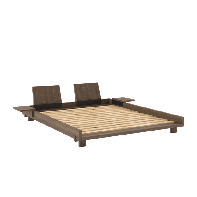 Karup Design Social Sengestel Med Stk Rygstøtte Sidebord 160x200 Carob Brown