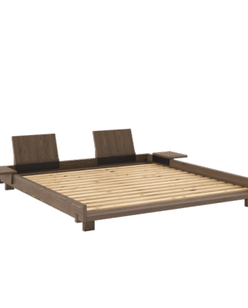 Karup Design Social Sengestel Med   Stk  Rygstøtte   Sidebord 180x200 Carob Brown