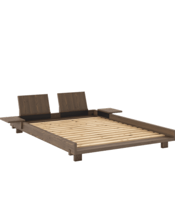 Karup Design Social Sengestel Med   Stk  Rygstøtte   Sidebord 140x200 Carob Brown
