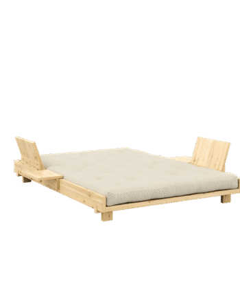Karup Design Social Sovesofa Med   Stk  Rygstøtte  Sideborde   Madras 140x200 Beige Raw