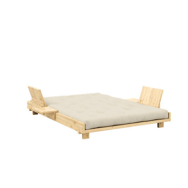 Karup Design Social Sovesofa Med Stk Rygstøtte Sideborde Madras 140x200 Beige Raw