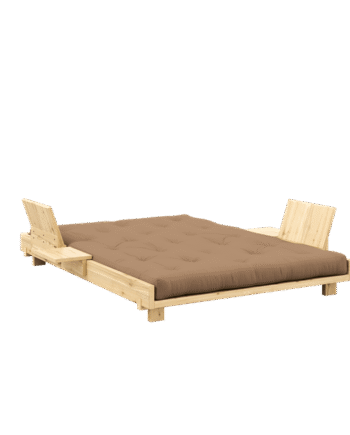 Karup Design Social Sovesofa Med   Stk  Rygstøtte  Sideborde   Madras 140x200 Mocca Raw